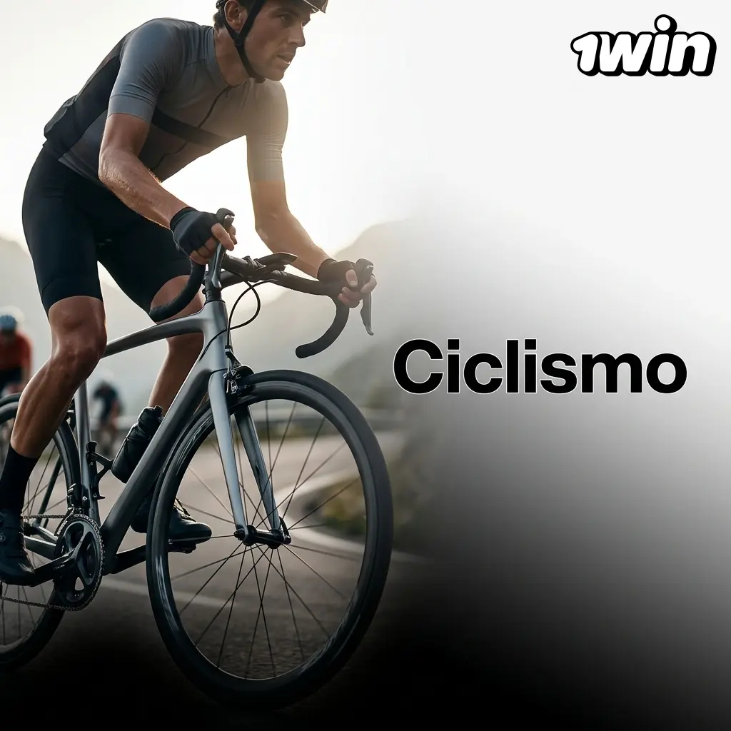Ciclistas en competencia de ciclismo, pedaleando con velocidad y esfuerzo en una carretera o pista deportiva