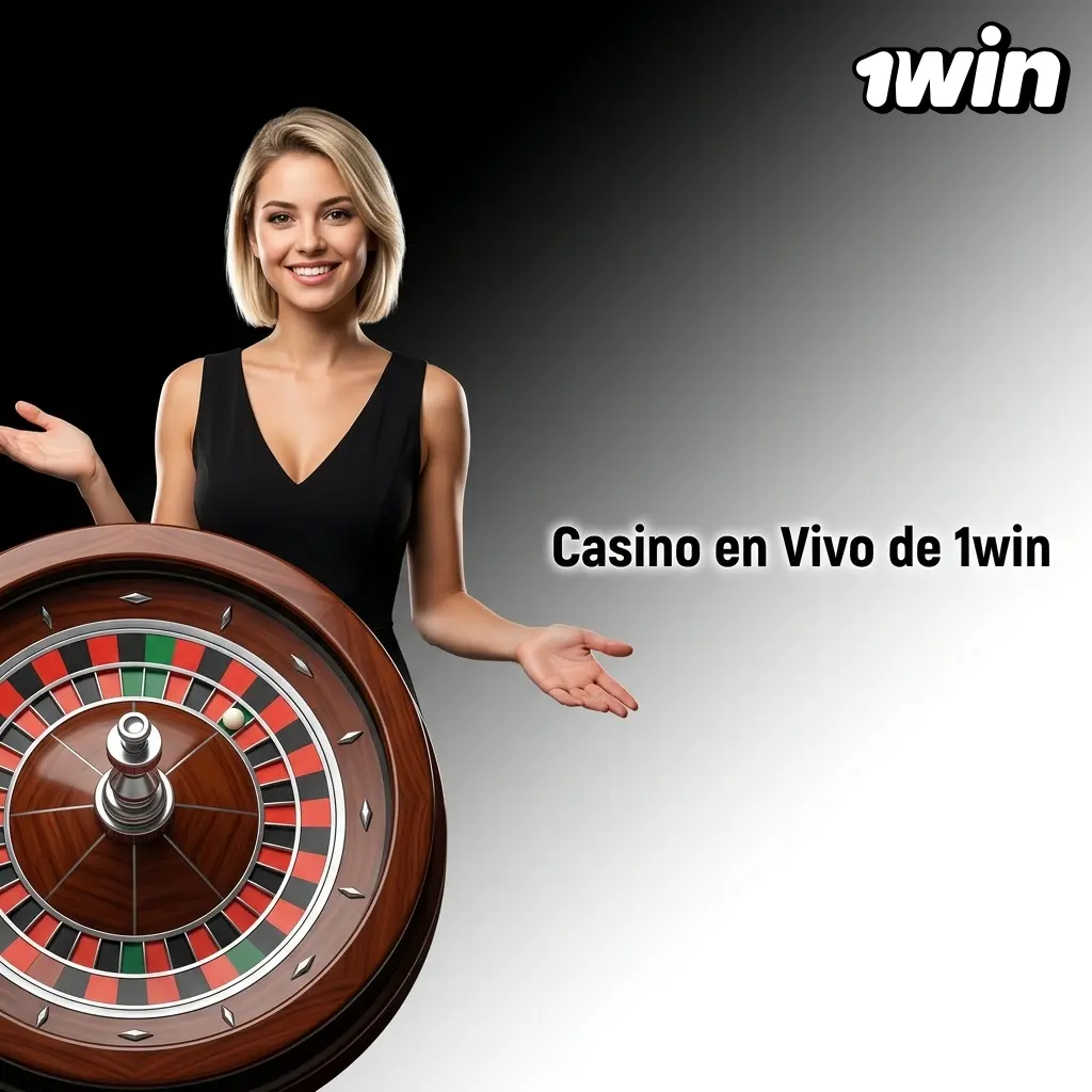 Interfaz del casino en vivo de 1win con mesas de juego y crupieres reales transmitidos en tiempo real