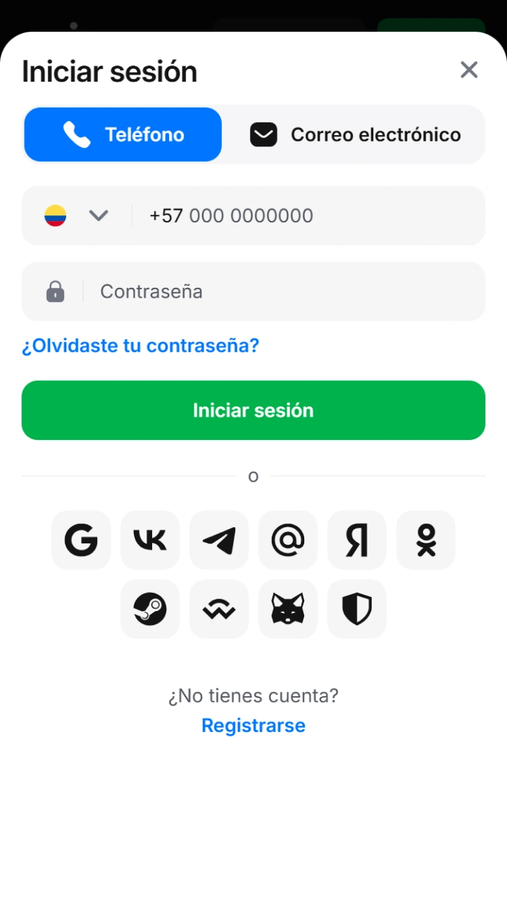 Inicia sesión de manera segura para activar tus códigos y promociones especiales en 1win.