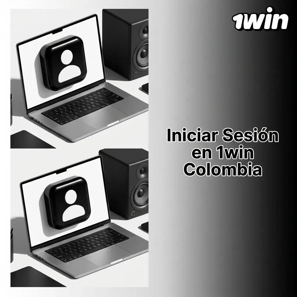 Pantalla de inicio de sesión de 1win Colombia con formulario de acceso a cuenta