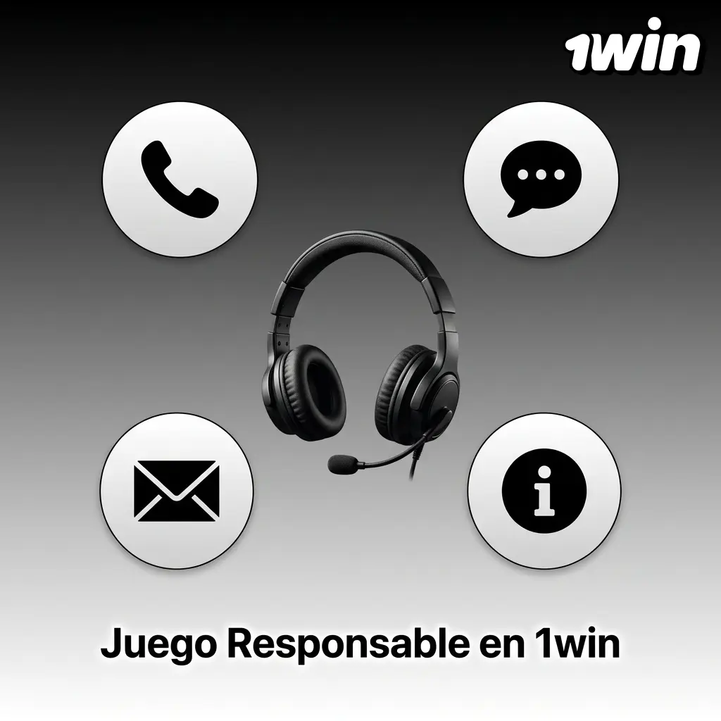 Ruleta de casino con símbolo de protección y texto Juego Responsable en 1win Colombia