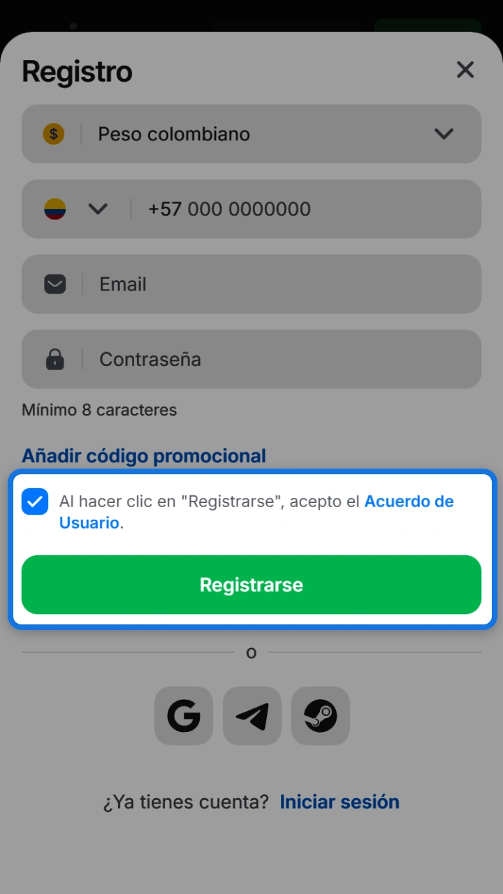 Confirma los términos de tu cuenta en 1win para garantizar una experiencia segura.